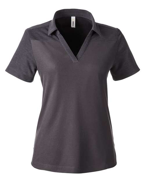 Women's Fusion ChromaSoft™ Colorblock Polo - Carbon/ Carbon Heather