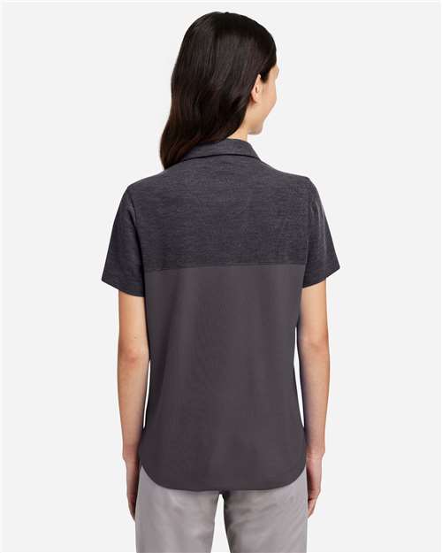 Women's Fusion ChromaSoft™ Colorblock Polo - Carbon/ Carbon Heather