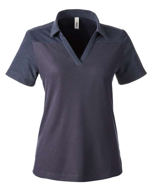 Women's Fusion ChromaSoft™ Colorblock Polo - Classic Navy/ Classic Navy Heather