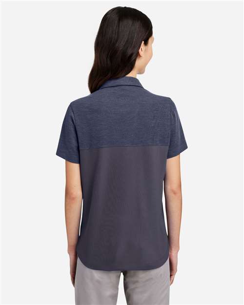 Women's Fusion ChromaSoft™ Colorblock Polo - Classic Navy/ Classic Navy Heather