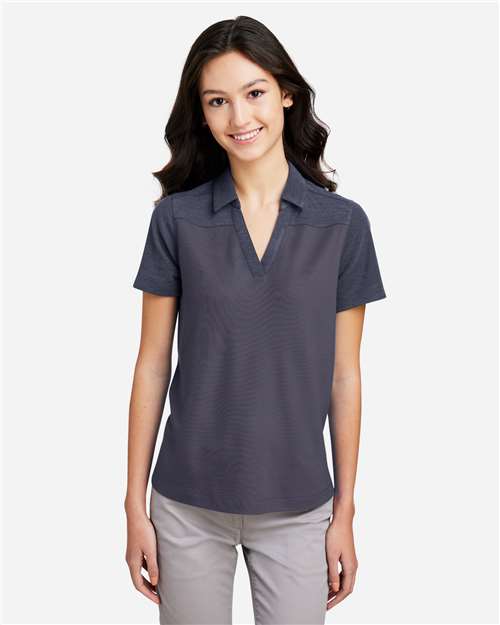 Women's Fusion ChromaSoft™ Colorblock Polo - Classic Navy/ Classic Navy Heather