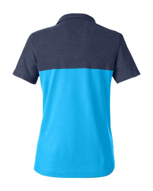Women's Fusion ChromaSoft™ Colorblock Polo - Electric Blue/ Classic Navy Heather