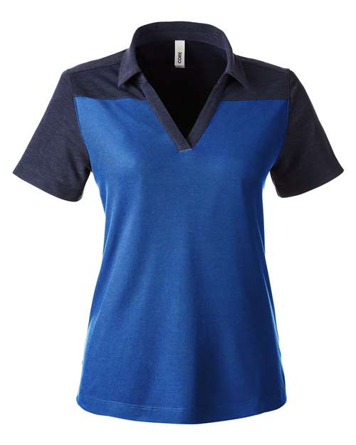 Women's Fusion ChromaSoft™ Colorblock Polo - True Royal/ Classic Navy Heather
