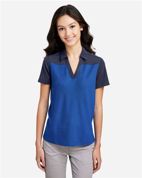 Women's Fusion ChromaSoft™ Colorblock Polo - True Royal/ Classic Navy Heather