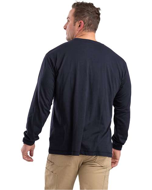 Men's Performance Long Sleeve Pocket T-Shirt - Navy