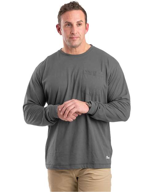 Men's Performance Long Sleeve Pocket T-Shirt - Slate