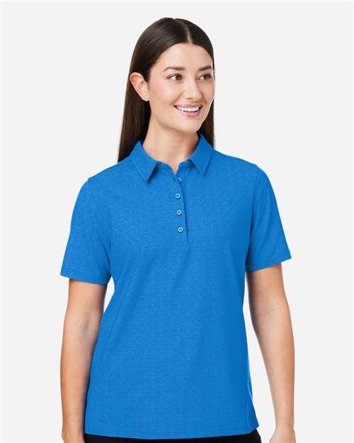 Women's Crownlux Performance® Geo Polo - French Blue/ Crystal Blue
