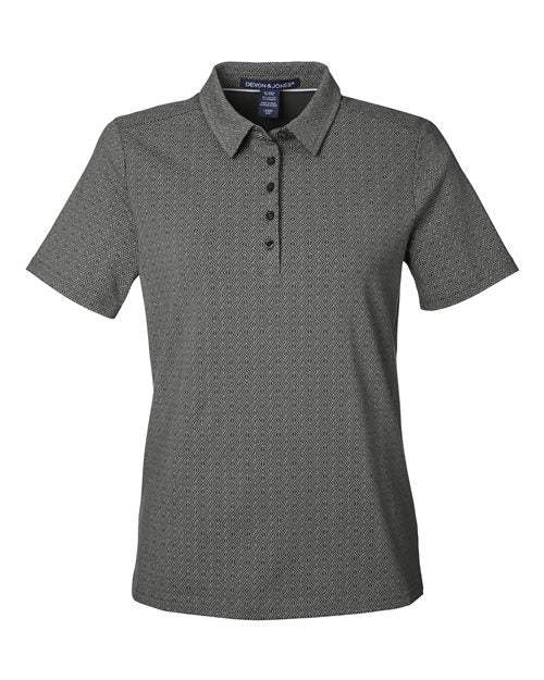 Women's Crownlux Performance® Geo Polo - Graphite/ Silver