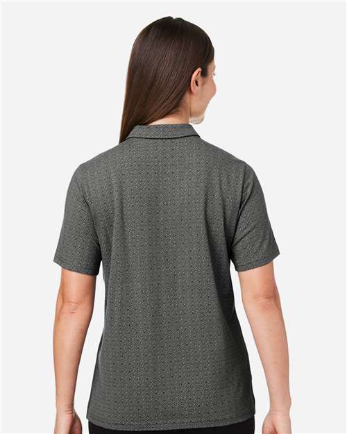 Women's Crownlux Performance® Geo Polo - Graphite/ Silver
