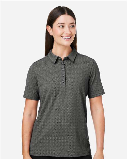 Women's Crownlux Performance® Geo Polo - Graphite/ Silver