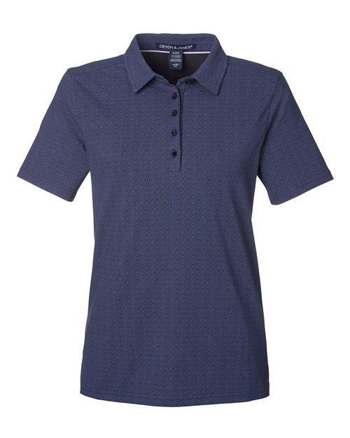Women's Crownlux Performance® Geo Polo - Navy/ French Blue
