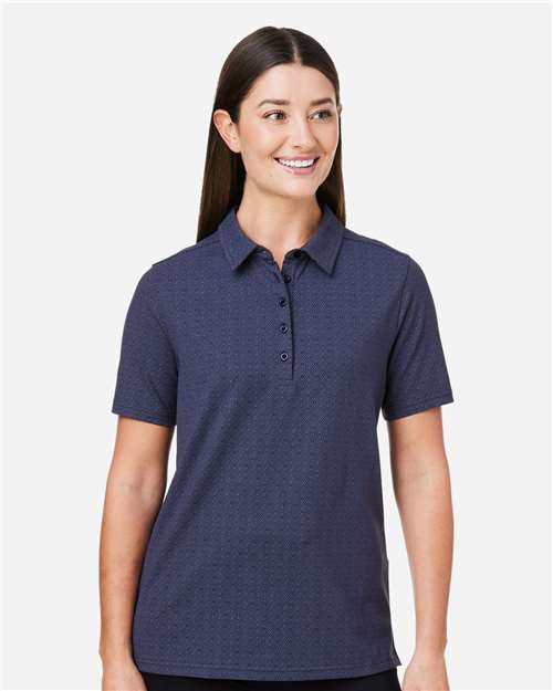 Women's Crownlux Performance® Geo Polo - Navy/ French Blue