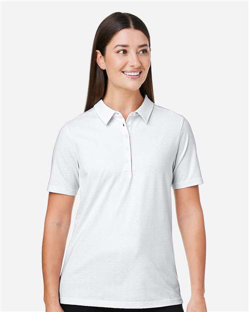 Women's Crownlux Performance® Geo Polo - White/ Silver