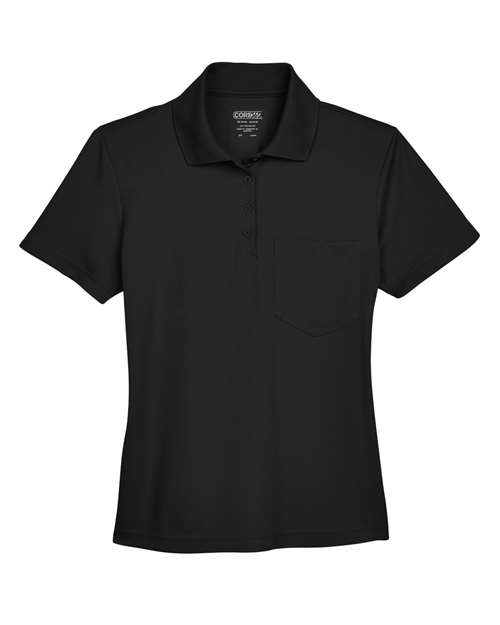 Women's Origin Performance Piqué Polo with Pocket - Black