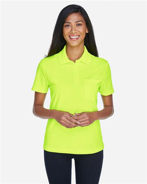 Women's Origin Performance Piqué Polo with Pocket - Safety Yellow