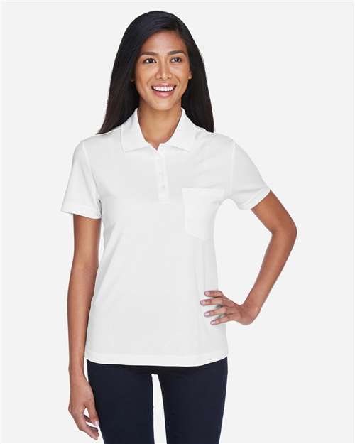 Women's Origin Performance Piqué Polo with Pocket - White