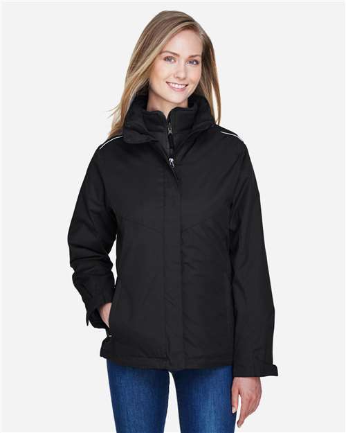 Women's 3-in-1 Jacket with Fleece Liner - Black
