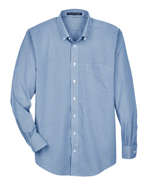 Men's Crown Collection® Gingham Check Woven Dress Shirt - French Blue