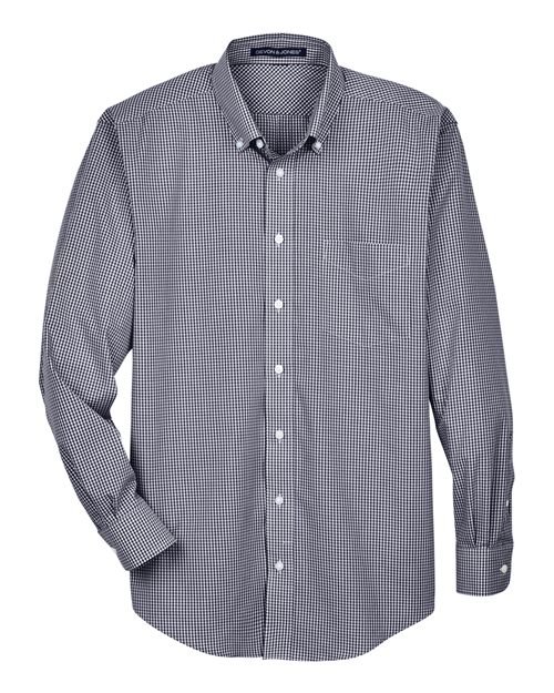 Men's Crown Collection® Gingham Check Woven Dress Shirt - Navy