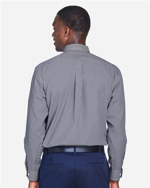 Men's Crown Collection® Gingham Check Woven Dress Shirt - Navy