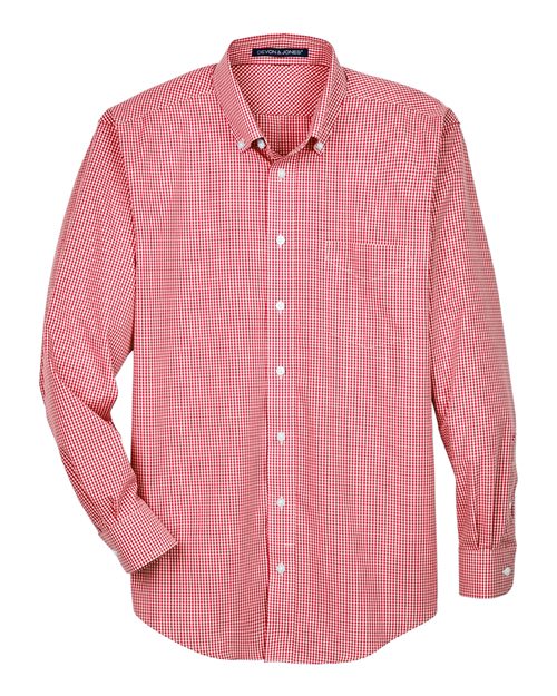 Men's Crown Collection® Gingham Check Woven Dress Shirt - Red