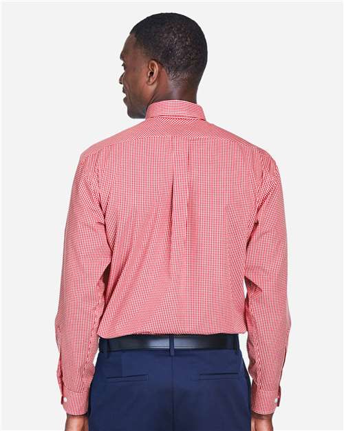 Men's Crown Collection® Gingham Check Woven Dress Shirt - Red