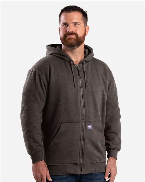 Men's Tall Heritage Thermal-Lined Full-Zip Hooded Sweatshirt - Charcoal