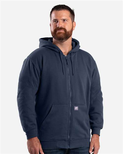 Men's Tall Heritage Thermal-Lined Full-Zip Hooded Sweatshirt - Navy