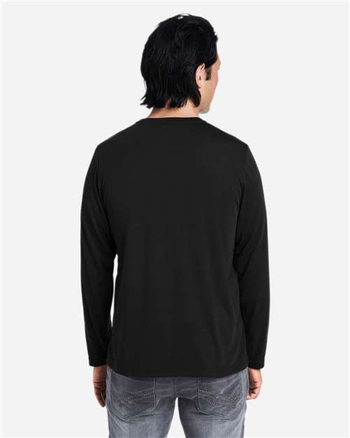 Unisex Fusion ChromaSoft™ Performance Long Sleeve T-Shirt - Black