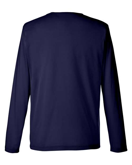 Unisex Fusion ChromaSoft™ Performance Long Sleeve T-Shirt - Classic Navy