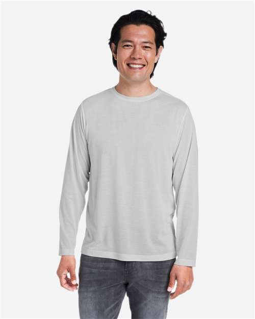 Unisex Fusion ChromaSoft™ Performance Long Sleeve T-Shirt - Platinum