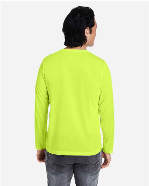 Unisex Fusion ChromaSoft™ Performance Long Sleeve T-Shirt - Safety Yellow