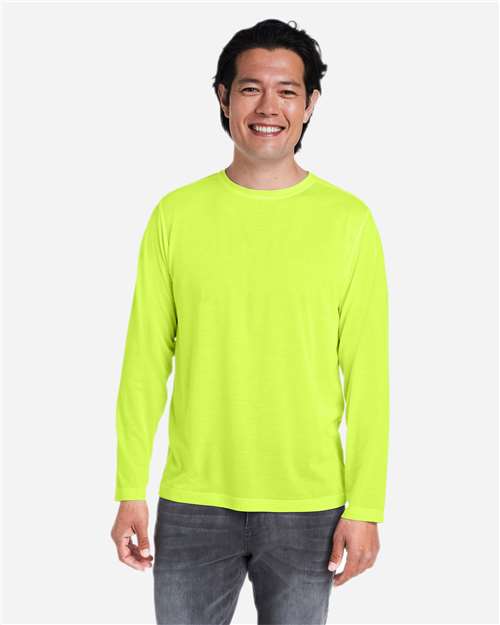 Unisex Fusion ChromaSoft™ Performance Long Sleeve T-Shirt - Safety Yellow