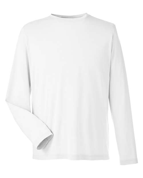 Unisex Fusion ChromaSoft™ Performance Long Sleeve T-Shirt - White