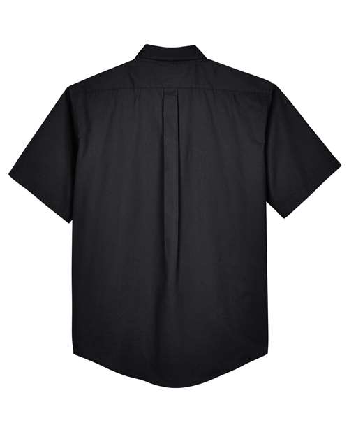 Men's Optimum Short Sleeve Twill Dress Shirt - Black