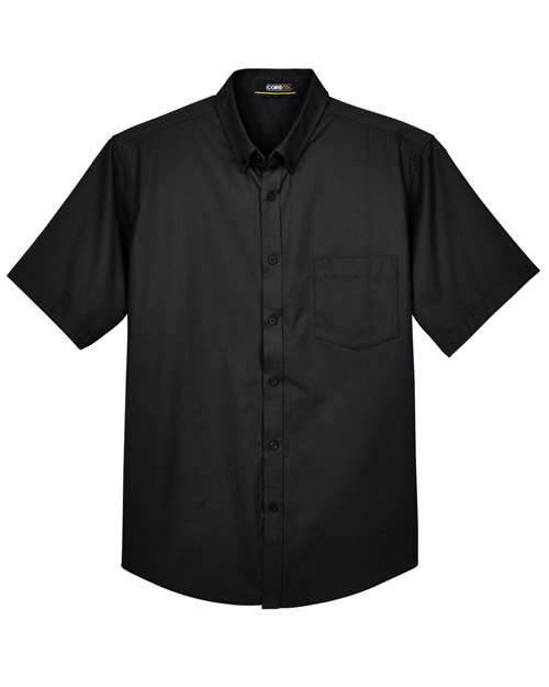 Men's Optimum Short Sleeve Twill Dress Shirt - Black