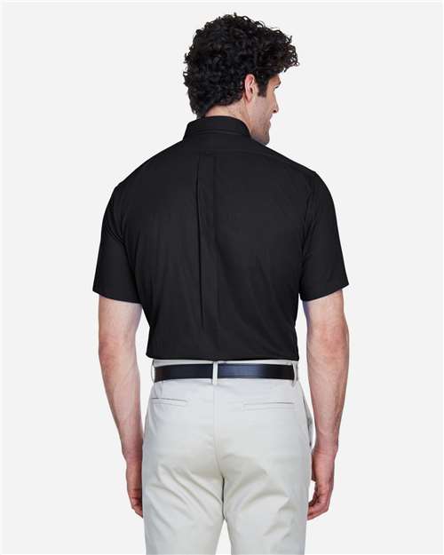 Men's Optimum Short Sleeve Twill Dress Shirt - Black
