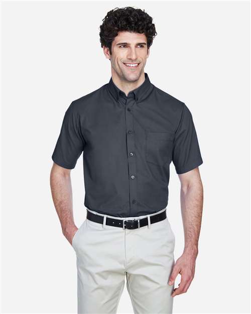 Men's Optimum Short Sleeve Twill Dress Shirt - Carbon