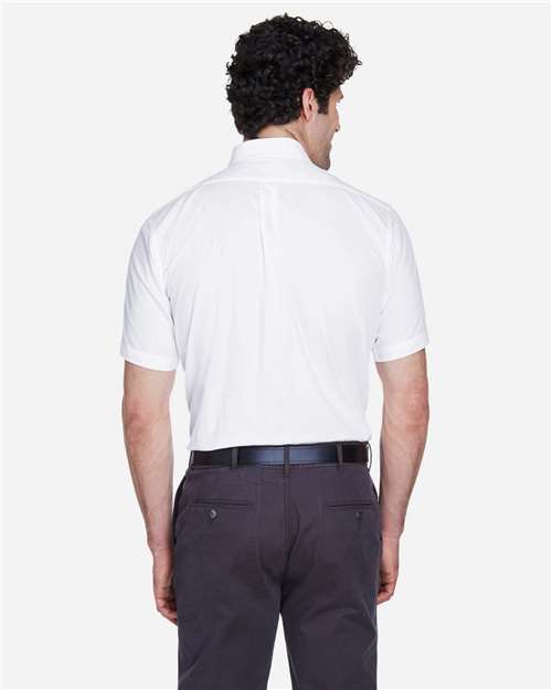 Men's Optimum Short Sleeve Twill Dress Shirt - White