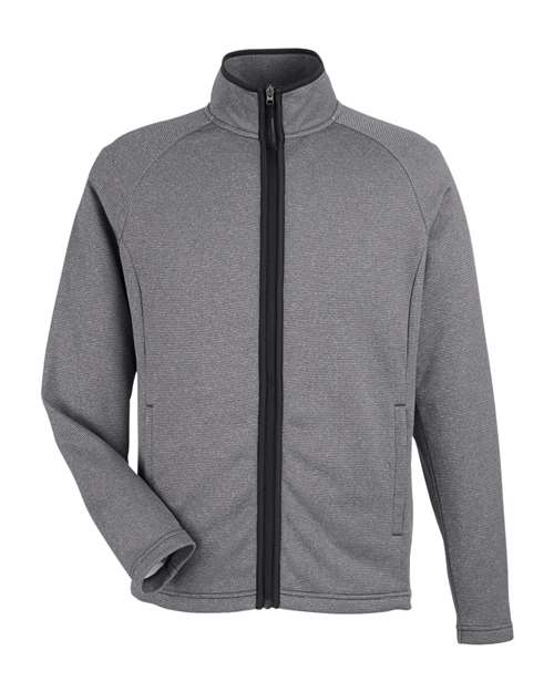 Men's Venture Heathered Stripe Full-Zip Jacket - Black/ White