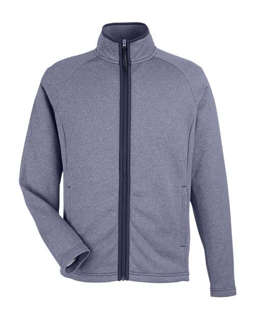 Men's Venture Heathered Stripe Full-Zip Jacket - Classic Navy/ White