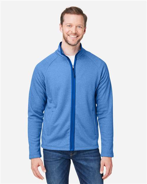 Men's Venture Heathered Stripe Full-Zip Jacket - True Royal/ White