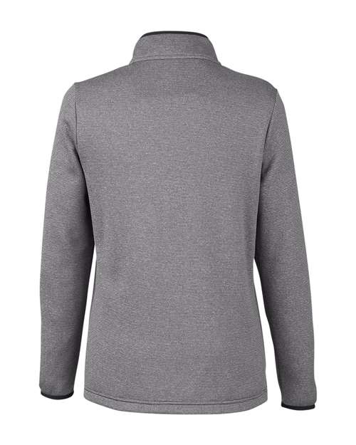 Women's Venture Heathered Stripe Quarter-Zip Pullover - Black/ White