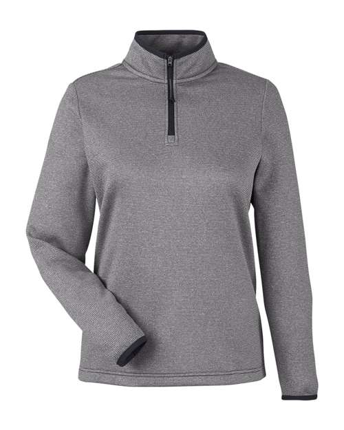Women's Venture Heathered Stripe Quarter-Zip Pullover - Black/ White