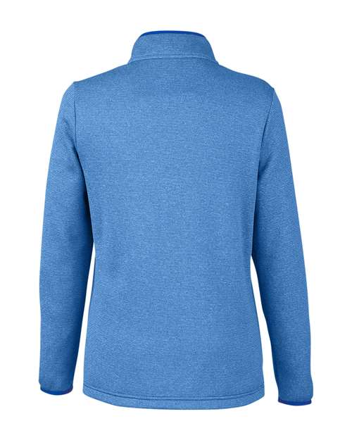Women's Venture Heathered Stripe Quarter-Zip Pullover - True Royal/ White