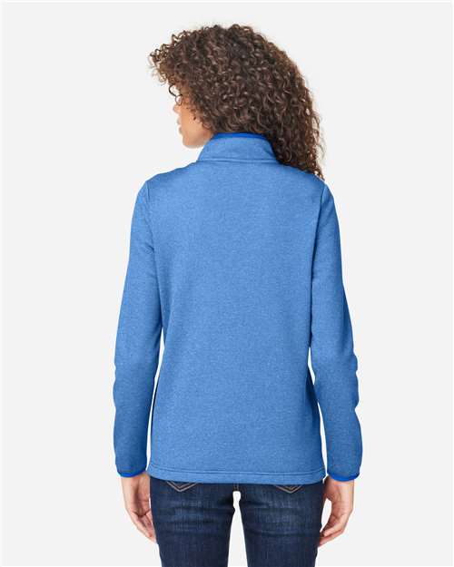 Women's Venture Heathered Stripe Quarter-Zip Pullover - True Royal/ White