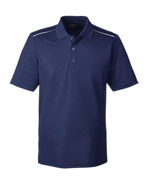 Men's Radiant Performance Piqué Polo with Reflective Piping - Classic Navy
