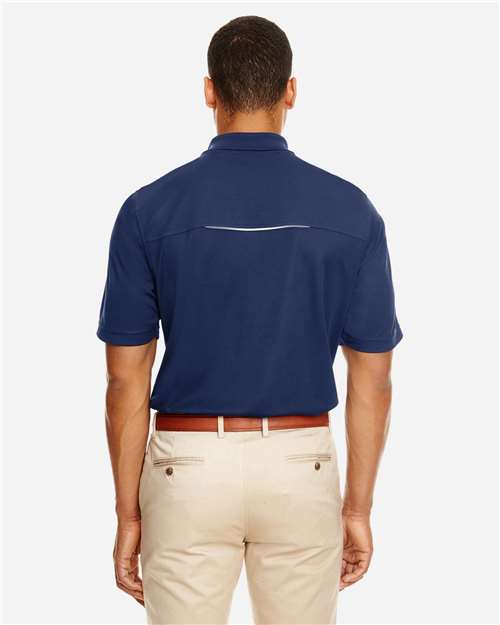 Men's Radiant Performance Piqué Polo with Reflective Piping - Classic Navy