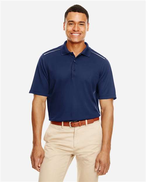 Men's Radiant Performance Piqué Polo with Reflective Piping - Classic Navy