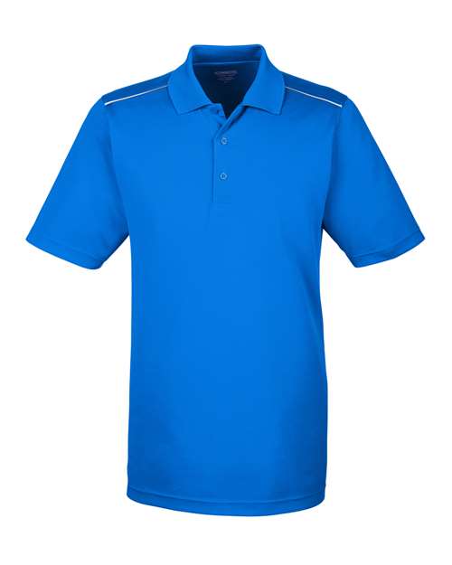Men's Radiant Performance Piqué Polo with Reflective Piping - True Royal